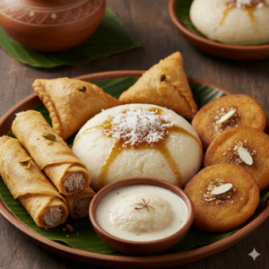 Combo (Bhapa + Patishapta + Malpoa + Dudhpuli + Lobongo Lotika)